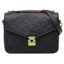 Louis Vuitton-Louis Vuitton Blue Monogram Empreinte Pochette Metis-Blue,Navy blue