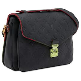Louis Vuitton-Louis Vuitton Blue Monogram Empreinte Pochette Metis-Blue,Navy blue