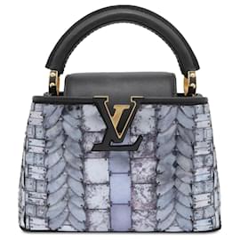 Louis Vuitton-Louis Vuitton Blue Mini Sequin Capucines-Blue