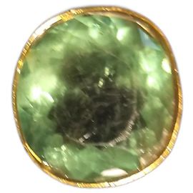 Bague en Or Jaune avec Fluorite Verte inconnue Taille 49 Vert clair