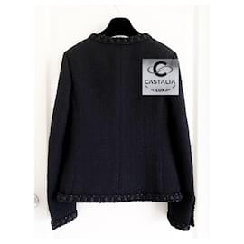 Chanel-New Iconic Paris ROME Black Tweed Jacket-Black