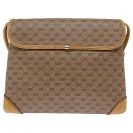 Gucci-GUCCI Micro GG Supreme Shoulder Bag PVC Beige 49 007 5548 Auth ep4382-Beige