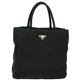 Prada-PRADA Hand Bag Nylon Khaki Auth 76966-Khaki