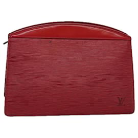 Louis Vuitton-LOUIS VUITTON Epi Trousse Crete Clutch Bag Red M48407 LV Auth 77137-Red