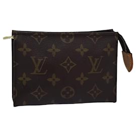 Louis Vuitton-Louis Vuitton Monogram Poche Toilette 15 Pouch M47546 LV Auth 76908-Monogram