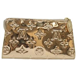 Louis Vuitton-LOUIS VUITTON Monogram Miroir Trousse Cosmetic Pouch Dore M95604 LV Auth 77118-Golden,Other