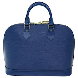 Louis Vuitton-LOUIS VUITTON Epi Alma Handtasche Toledo Blau M52145 LV Auth 76868-Blau