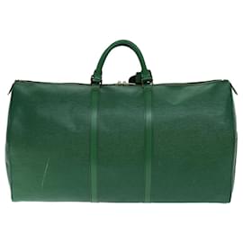 Louis Vuitton-Louis Vuitton Epi Keepall 60 Boston Bag Green M42944 LV Auth 74379-Green