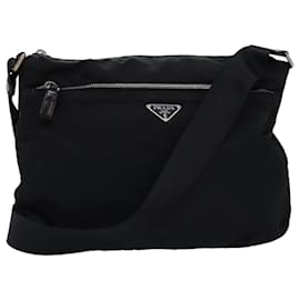 Prada-PRADA Shoulder Bag Nylon Black Auth yk12729-Black