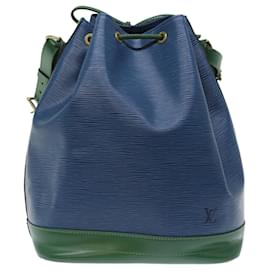 Louis Vuitton-LOUIS VUITTON Epi Noe Shoulder Bag Bicolor Green Blue M44044 LV Auth 77301-Blue,Green