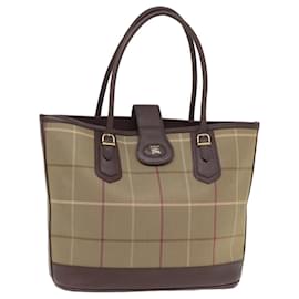 Autre Marque-Burberrys Nova Check Tote Bag Canvas Beige Auth yk12860-Beige