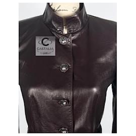 Chanel-Veste en cuir bordeaux Chanel Paris / Bombay-Autre