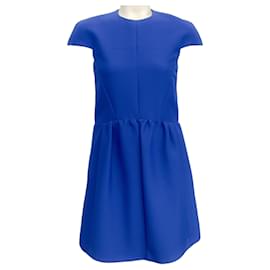 Céline-Celine Cobalt Blue Cap Sleeve Dress-Blue