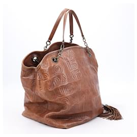 Louis Vuitton-Louis Vuitton Brown Leather Paris Souple Whisper GM Shoulder Bag M95828-Brown