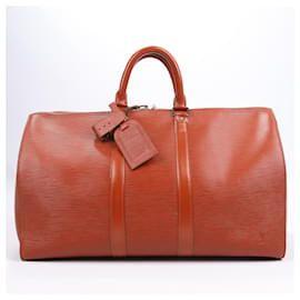 Louis Vuitton-Louis Vuitton Epi Leather Keepall 45 Travel Bag in Brown M42978-Brown