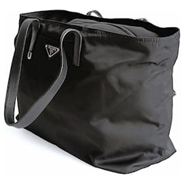 Prada-Prada Shopper shoulder bag in black nylon-Black