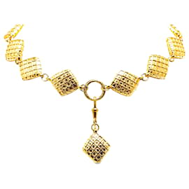 Chanel-Chanel Gold Gold Plated Charm Necklace-Golden