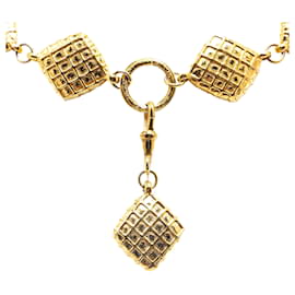 Chanel-Chanel Gold Gold Plated Charm Necklace-Golden