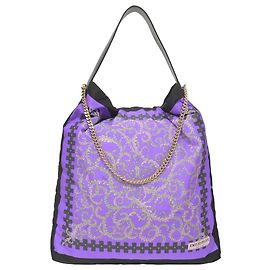 Bolsa de ombro com estampa Emilio Pucci X Koché Selva em seda roxa Roxo