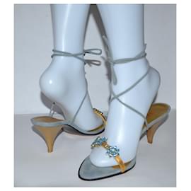Le Silla-sandals-Golden,Turquoise