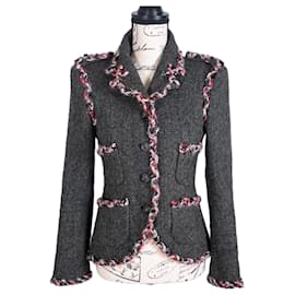 Chanel-Nouvelle veste en tweed Paris / Édimbourg-Gris