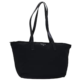 Prada-PRADA Shoulder Bag Nylon Black Auth 77357-Black