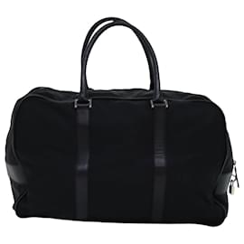 Prada-PRADA Boston Bag Nylon Black Auth 77085-Black