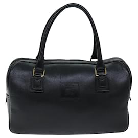 Autre Marque-Burberrys Hand Bag Leather Black Auth ep4395-Black