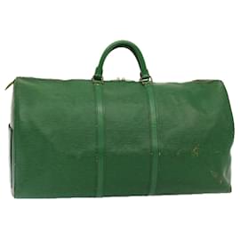 Louis Vuitton-Louis Vuitton Epi Keepall 60 Boston Bag Green M42944 LV Auth 77124-Green