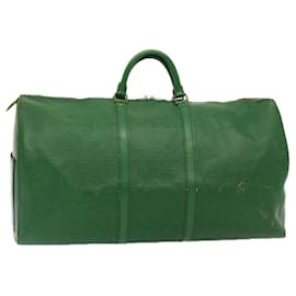 Louis Vuitton-Louis Vuitton Epi Keepall 60 Sac Boston Vert M42944 Auth LV 77124-Vert