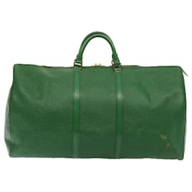 Louis Vuitton-Louis Vuitton Epi Keepall 60 Boston Bag Green M42944 LV Auth 77124-Green