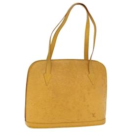 Louis Vuitton-LOUIS VUITTON Epi Lussac Shoulder Bag Yellow M52289 LV Auth 76962-Yellow