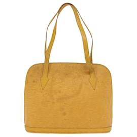 Louis Vuitton-LOUIS VUITTON Epi Lussac Shoulder Bag Yellow M52289 LV Auth 76962-Yellow