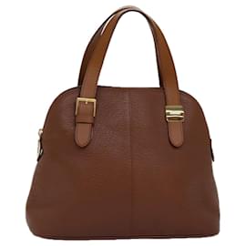 Autre Marque-Burberrys Hand Bag Leather Brown Auth ep4336-Brown