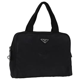 Prada-PRADA Hand Bag Nylon Black Auth 77349-Black