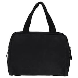 Prada-PRADA Hand Bag Nylon Black Auth 77349-Black