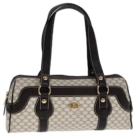 Céline-CELINE Sac à main en toile Macadam PVC Blanc Auth 77214-Blanc