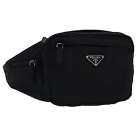 Prada-PRADA Body Bag Nylon Black Auth yk12832-Black