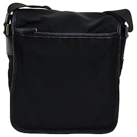 Prada-PRADA Shoulder Bag Nylon Black Auth bs14651-Black