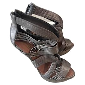 Alaïa-Sandals-Silvery,Grey