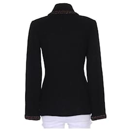 Chanel-Rare Timeless CC Buttons Black Tweed Jacket-Black