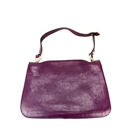 Gucci-Gucci Blondie Medium Purple Leather Flap Shoulder Bag-Purple