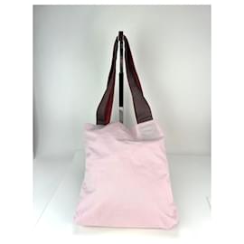 Hermès-Hermes Ties in Cotton Soft Tote Pink Bag-Pink