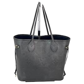 Louis Vuitton-Louis Vuitton Neverfull MM Giant Monogram Black Empriente Leather Tote-Black