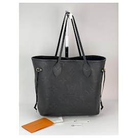 Louis Vuitton-Louis Vuitton Neverfull MM Giant Monogram Black Empriente Leather Tote-Black