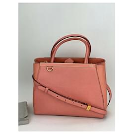 Fendi-Fendi Vitello Elite Flamingo Petite 2Jours Tote Ecstasy Sac à bandoulière-Rose