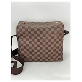 Louis Vuitton-Louis Vuitton Damier Ebene Canvas Naviglio Shoulder Men's Messenger Bag-Brown