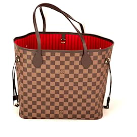 Louis Vuitton-LOUIS VUITTON Neverfull MM Damier Ebene Canvas Tote Bag-Brown