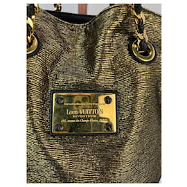 Louis Vuitton-Louis Vuitton Sac cabas Jeu Soft Gold doublé jacquard métallisé-Doré,Métallisé