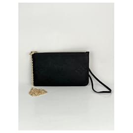 Louis Vuitton-Louis Vuitton Pochette Gigante Monograma Preto Empreinte Couro da Neverfull-Preto